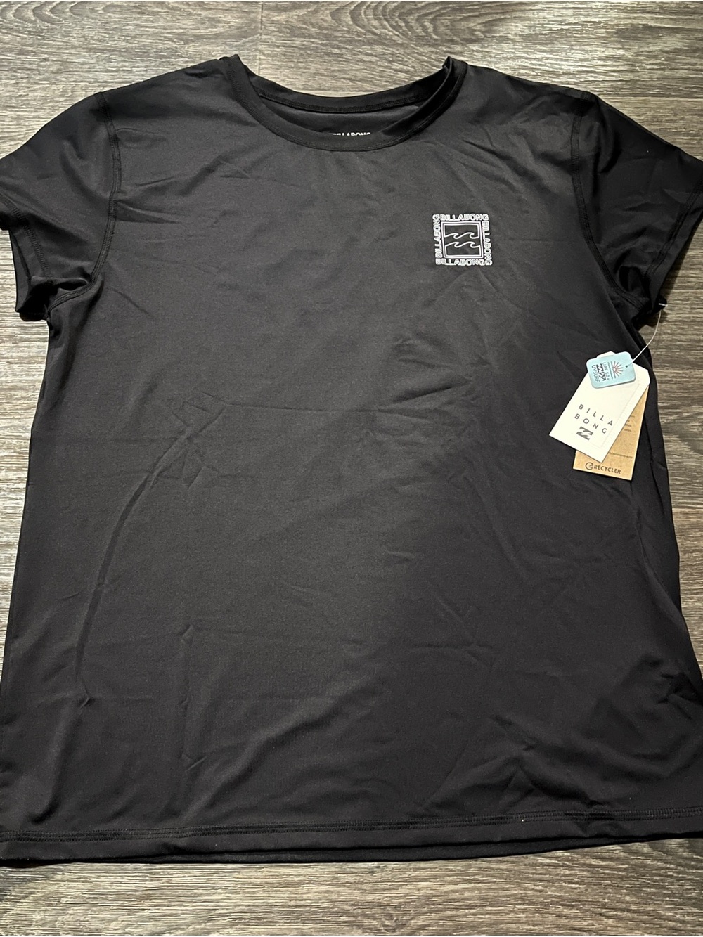 Billabong Womens Black Core Sunday Surf Rashguard Shirt